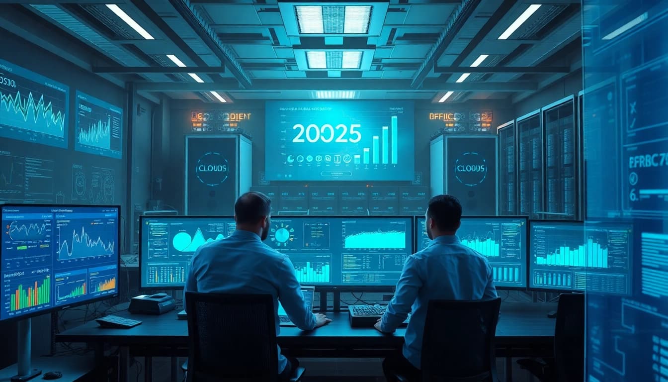 Explore the best cloud mining setup in a high-tech environment showcasing digital interfaces and mining stats.