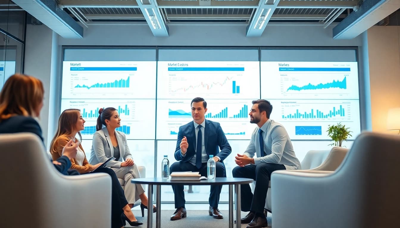 Business Consultants in Dubai collaborating in a modern office setting, showcasing professionalism and expertise.
