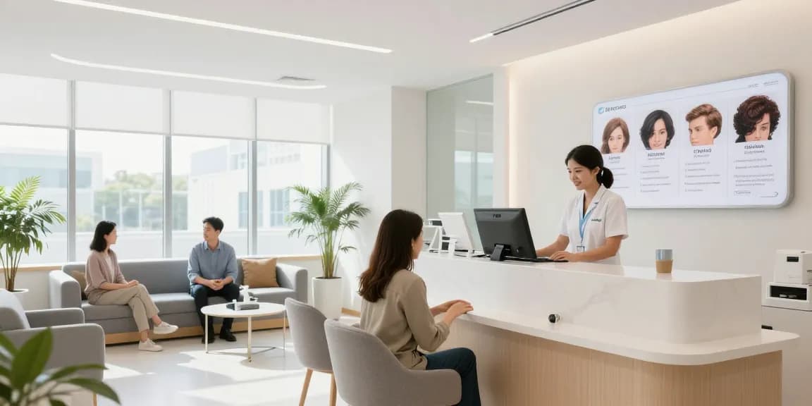 Hair transplant turkey services in a welcoming healthcare clinic.
