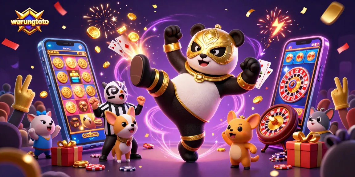 Engage in thrilling gaming at warungtoto with spectacular 3D casino action featuring joyful animal spectators and vibrant casino elements.