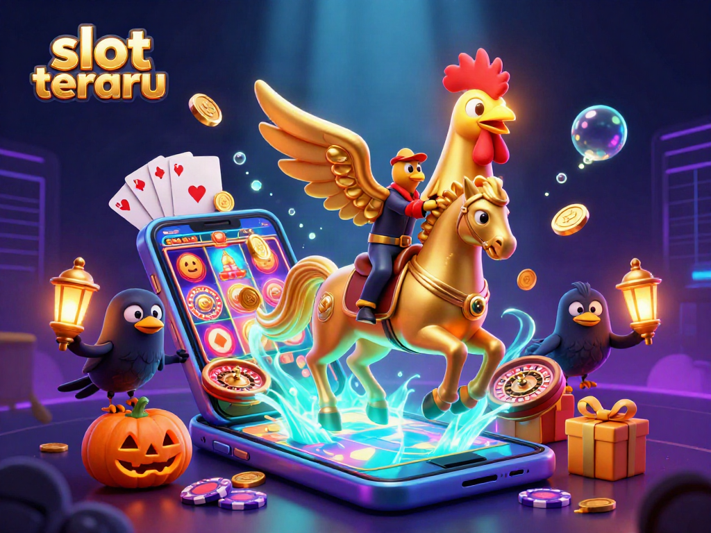 Experience thrilling slot terbaru action with golden rooster character in a vibrant casino setting.