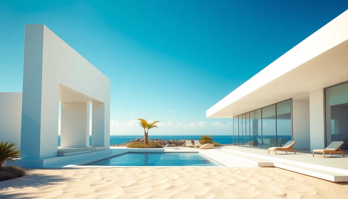 Orleans Cape showcasing modern architectural design against a serene coastal landscape.