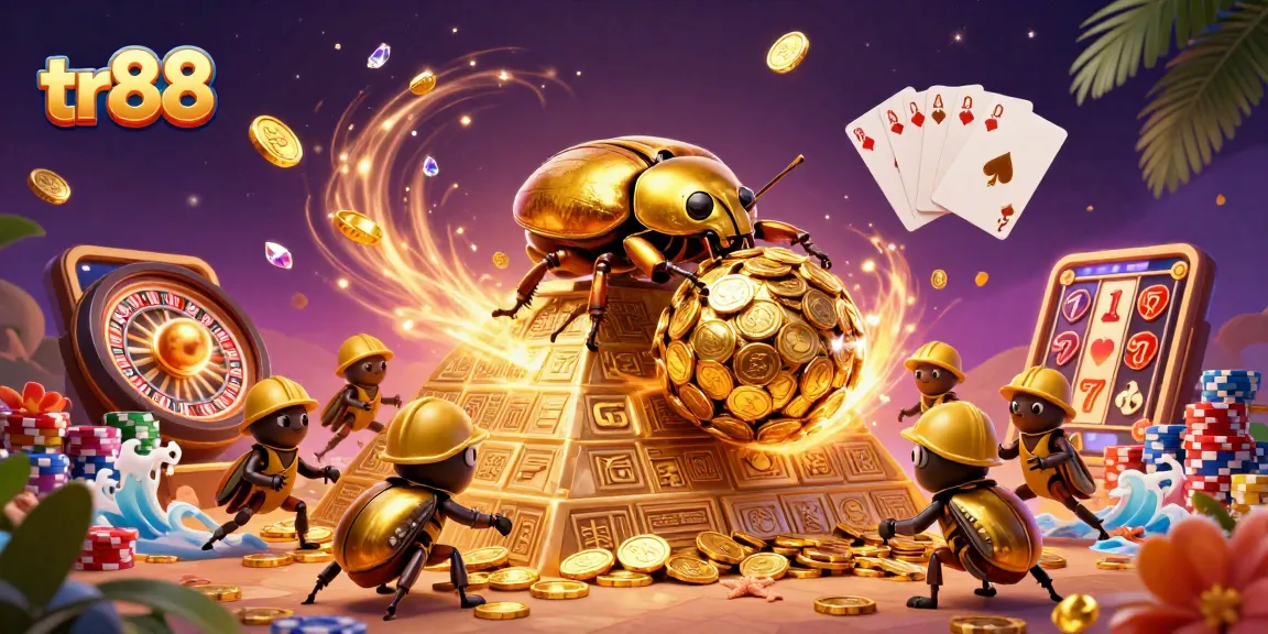 Engage with tr88 in a vibrant casino scene featuring golden coins and dynamic game elements.