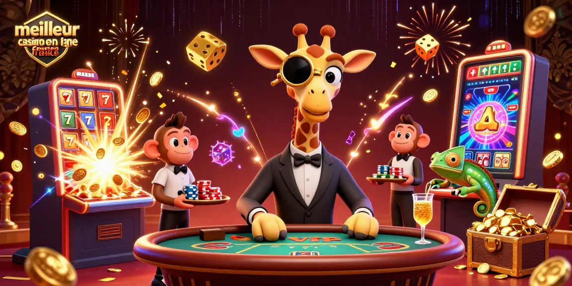 Jouez au meilleur casino en ligne France avec cette illustration animée captivante.