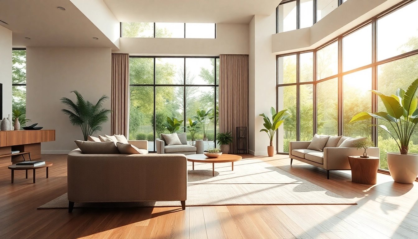 Embrace Seamless Living in a modern, serene living room with bright natural light and elegant design.