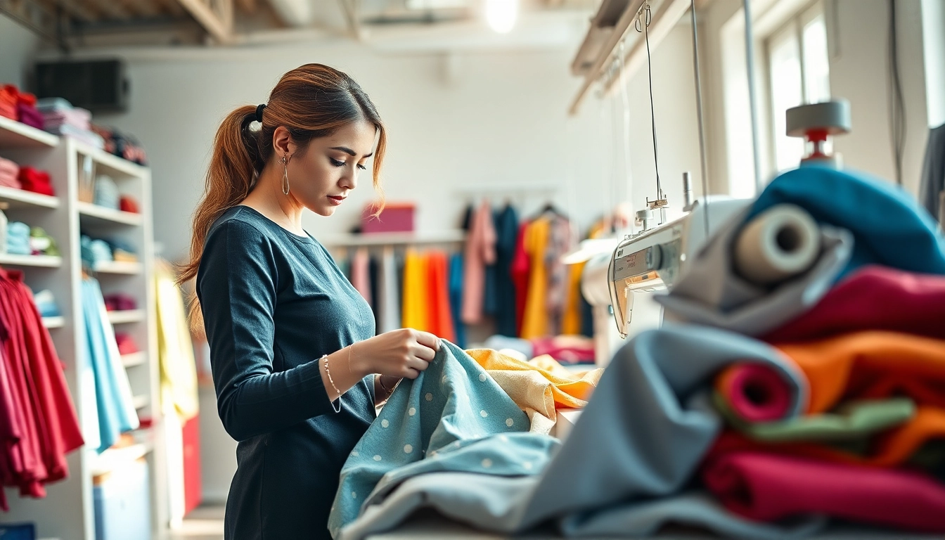 Creëer unieke kleding met prachtige stoffen voor kleding maken in deze kleurrijke studio.