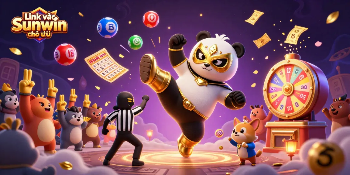 Experience excitement with Link vào Sunwin chính thức as a panda wrestler kicks off a thrilling gambling scene.