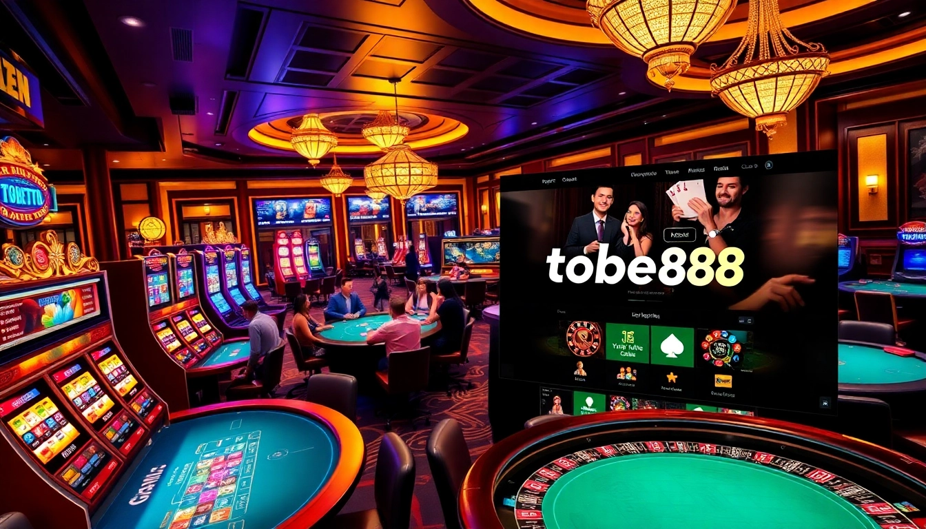 Experience the excitement at nhà cái tobet88 with vibrant casino tables and thrilling gaming action.