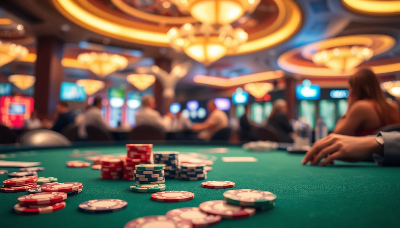 Mencoba daftar interwin dengan kartu dan chip di meja permainan kasino.