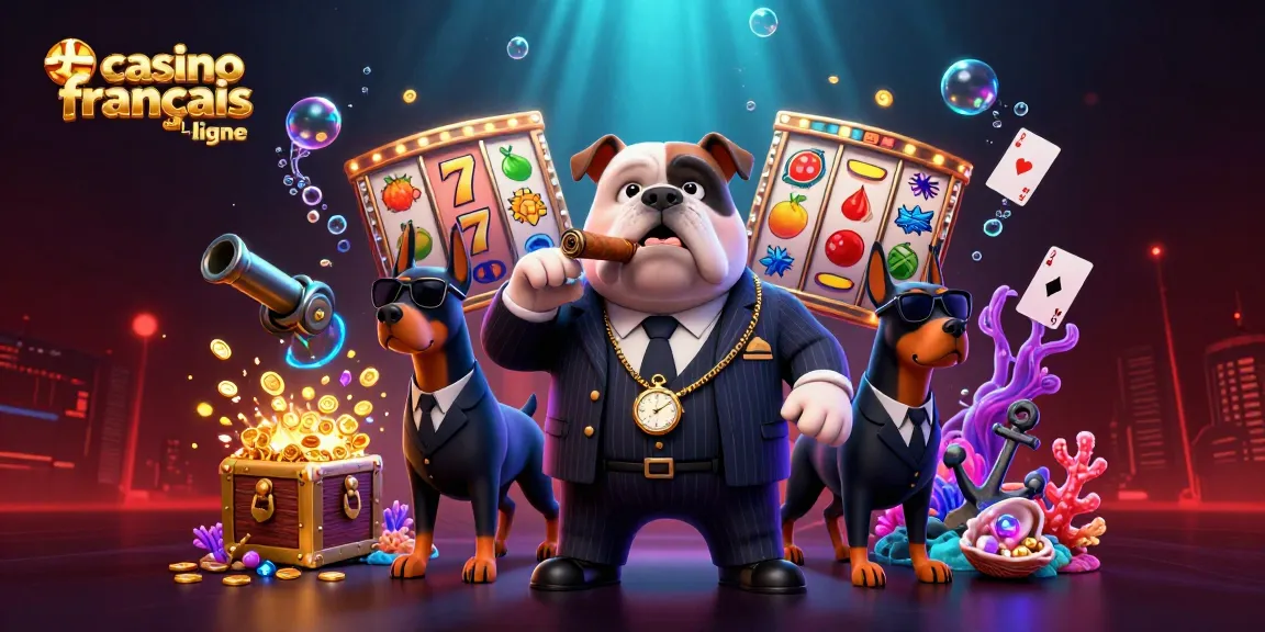 Le casino français en ligne propose un environnement dynamique avec des personnages de bande dessinée jouant avec des machines à sous et des trésors sous-marins.