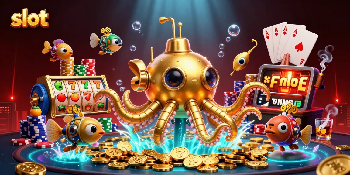 Putar slot dengan kraken emas di lautan koin, pengalaman kasino yang memukau
