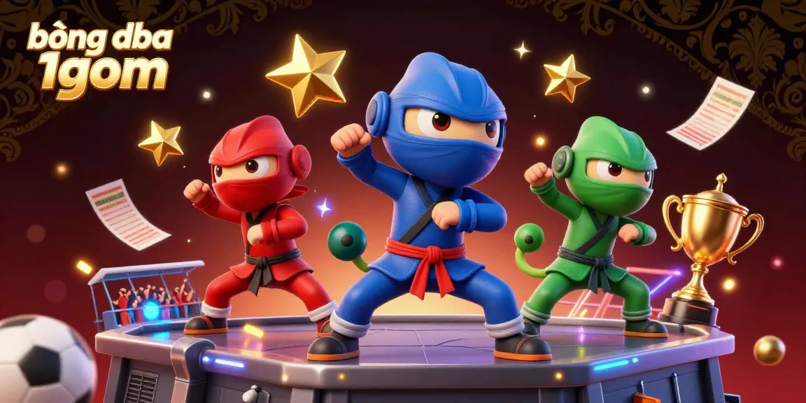 bóng đá 1gom features a ninja chameleon team engaging in high-energy betting action in a vibrant casino scene.