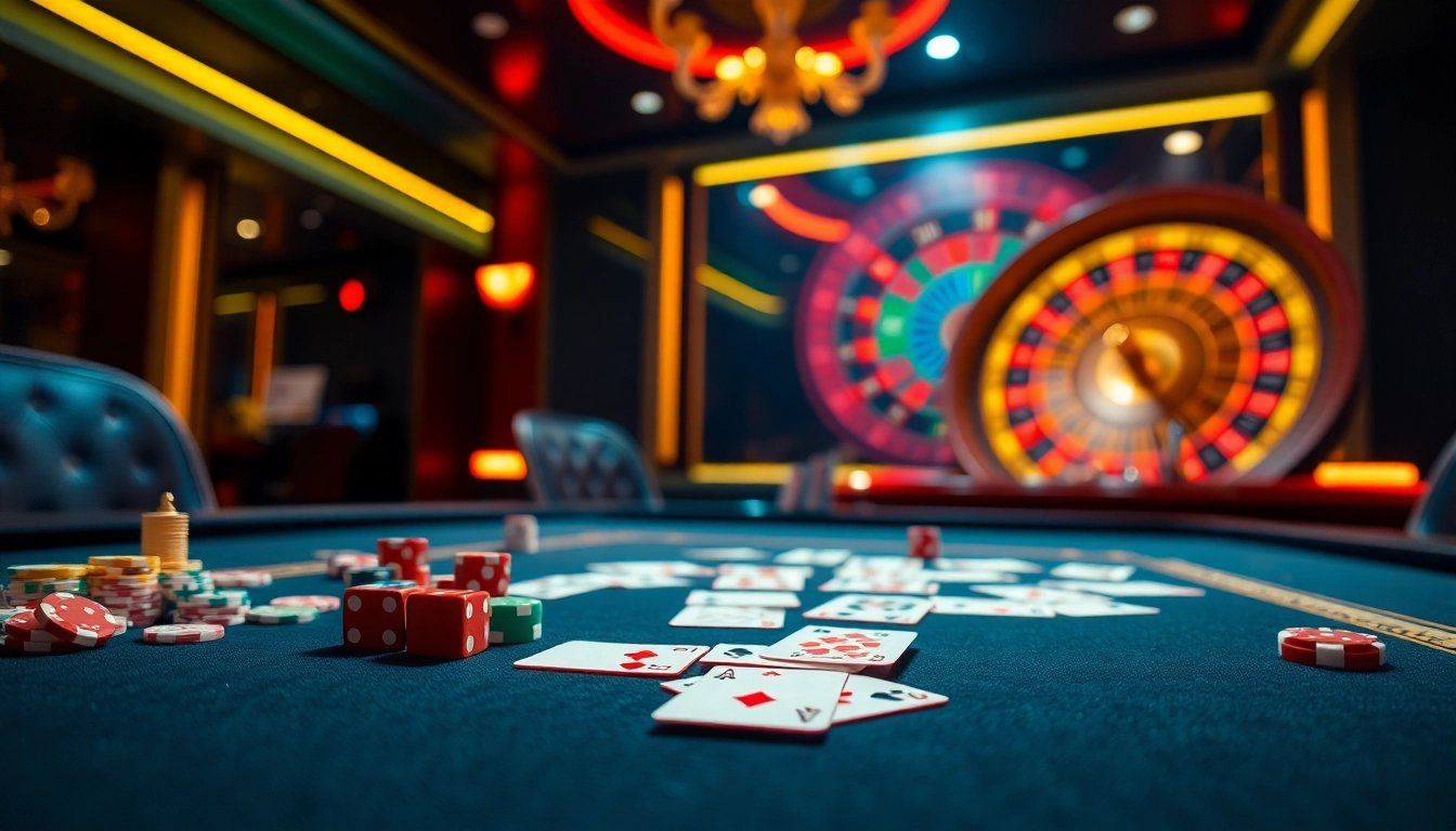Experience the thrill of winning at trang chủ 789win with poker chips and a roulette wheel.