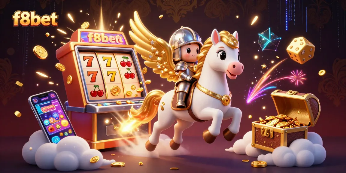 Engage in thrilling gameplay at f8bet with a dynamic casino scene showcasing vibrant games and energetic characters.