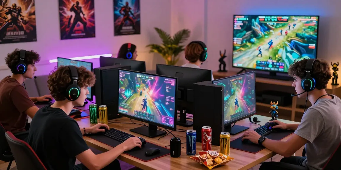 Friends enjoying an engaging multiplayer gaming session featuring Cika4D, immersed in vibrant home setups.