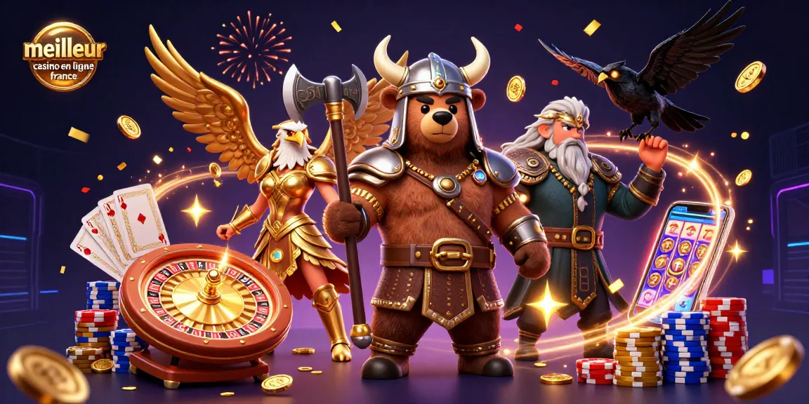 Profitez de l'excitation du meilleur casino en ligne France avec une illustration immersive animée.