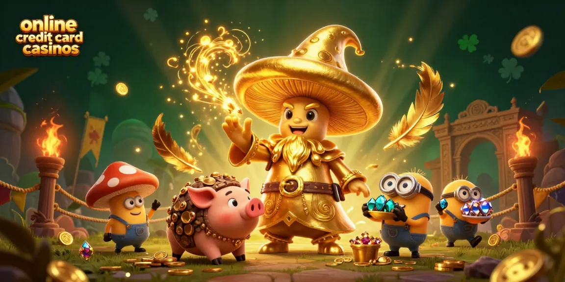 Experience thrilling gameplay at online credit card casinos with golden wizardry and dynamic treasures.