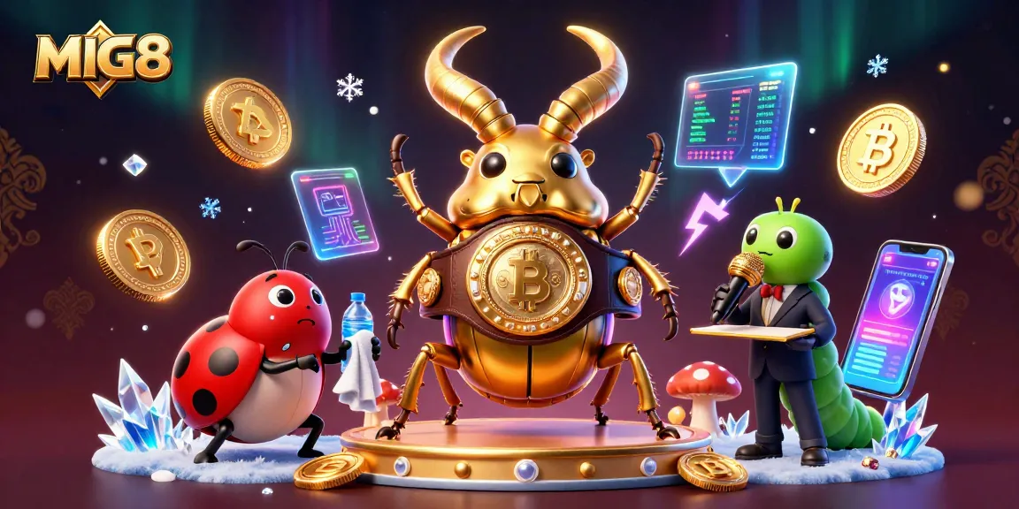 MIG8 offers immersive casino experiences with vibrant characters and casino-themed elements in a dynamic 3D illustration.