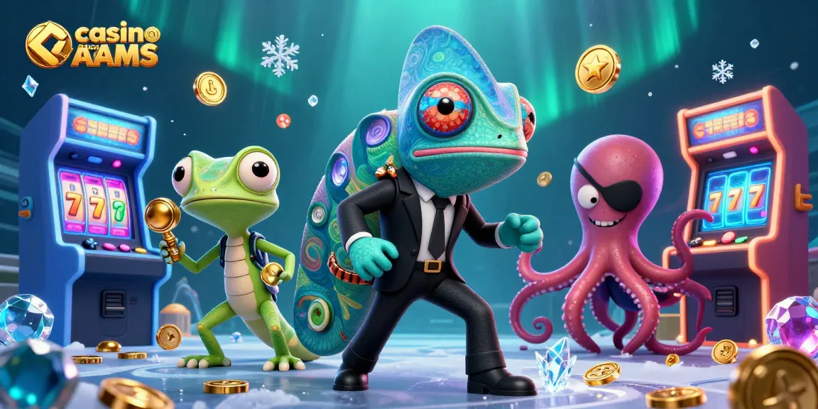 Gioca nei casino sicuri non AAMS con l'agente camaleontico e il suo compagno gecko, tra slot e giochi luminosi.