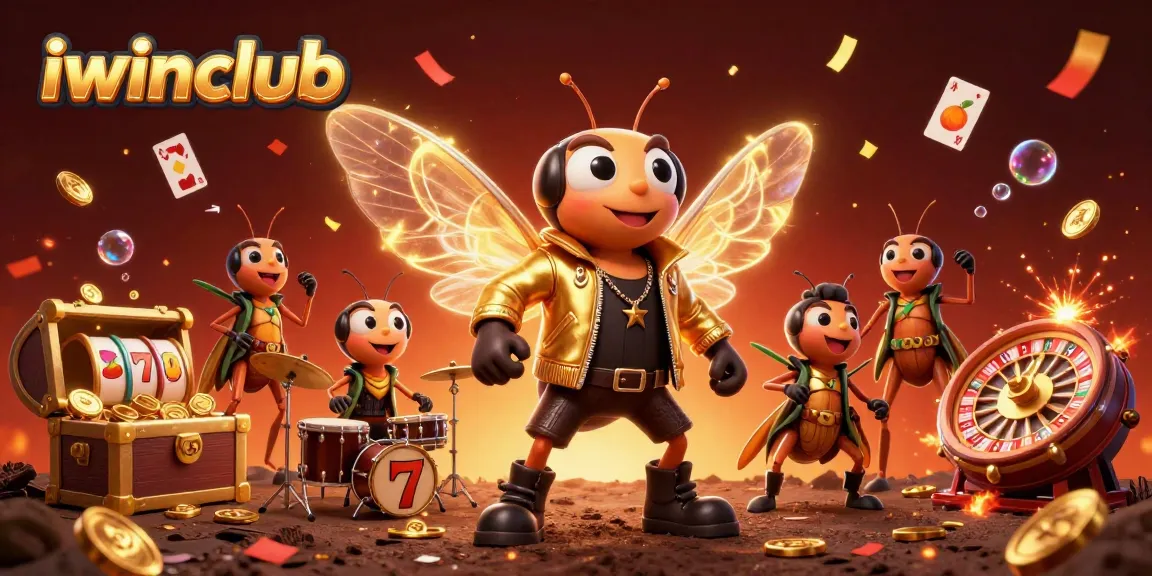 Experience thrilling moments with iwinclub's vibrant gambling scene featuring casino elements and engaging characters.