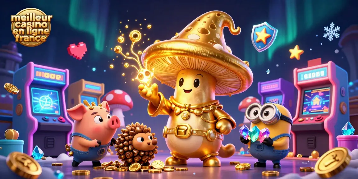 Découvrez le meilleur casino en ligne France avec une illustration magique, riche en éléments de jeu et en trésors.