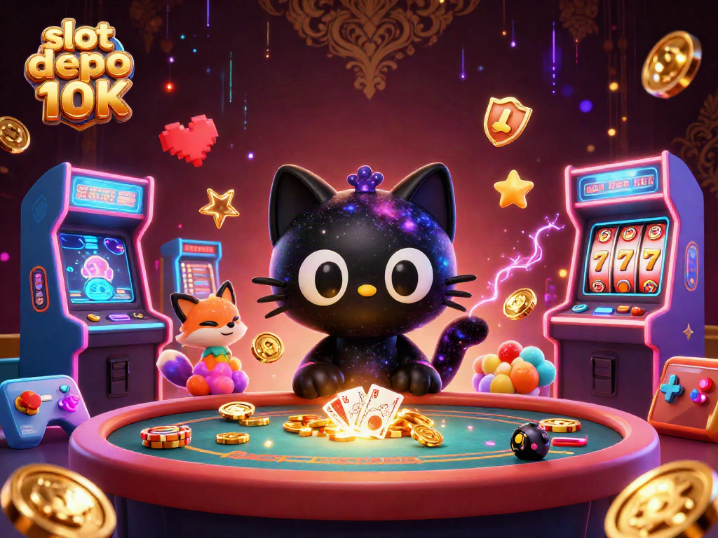 Play thrilling slot depo 10K machines with cosmic characters and vibrant graphics in a dynamic scene