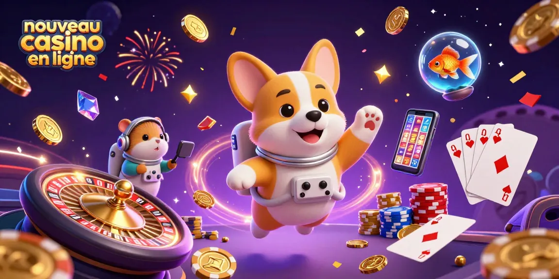 Découvrez les aventures du nouveau casino en ligne avec un corgi astronaute dans l'espace.