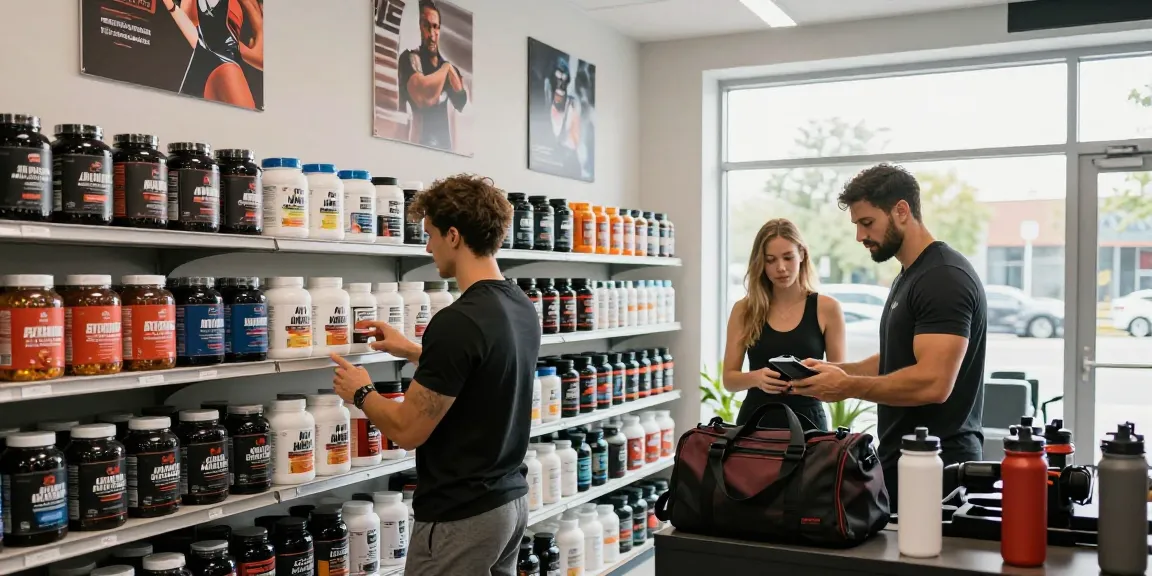 Driada Medical Shop showcasing high-quality anabolic supplements with vibrant store atmosphere