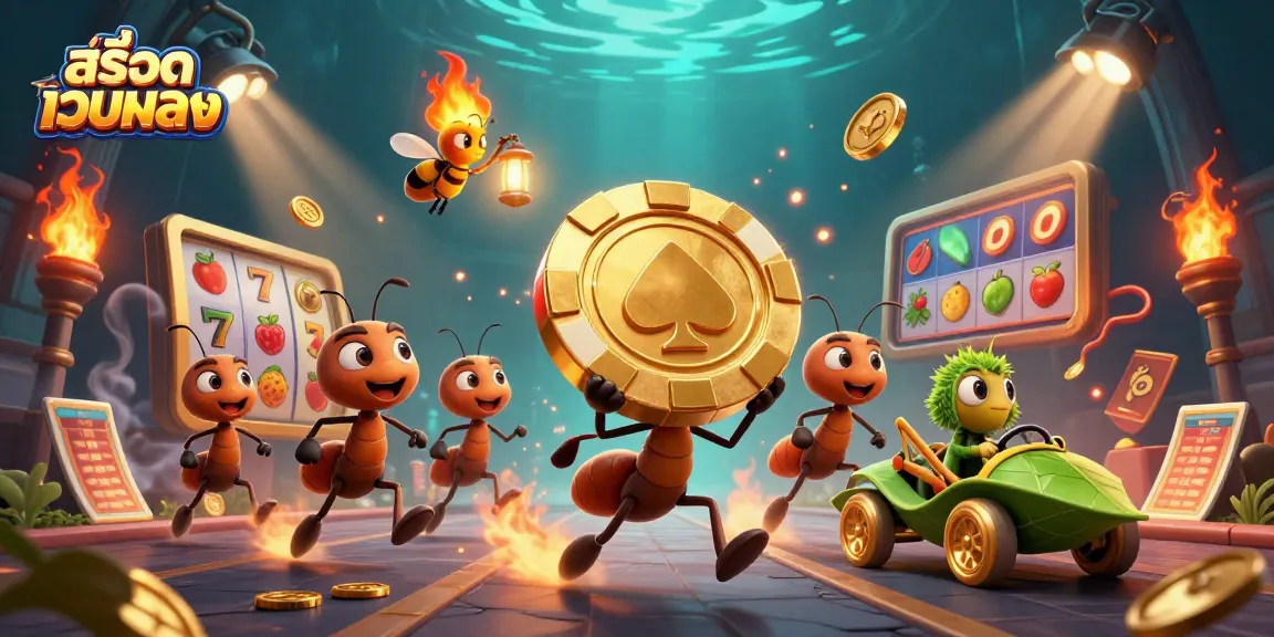 Join a 3D team of ants in a daring heist for golden poker chips at สล็อตเว็บตรง casino.