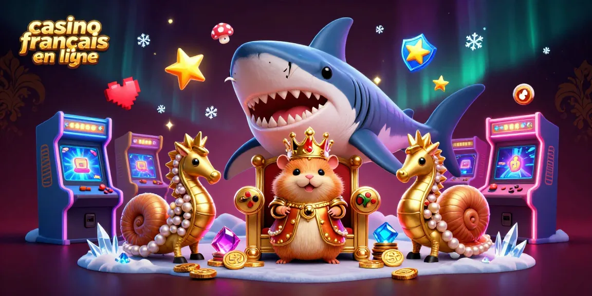 Découvrez le roi hamster en or sur son trône de dents de mégalodon, le casino francais en ligne est là!