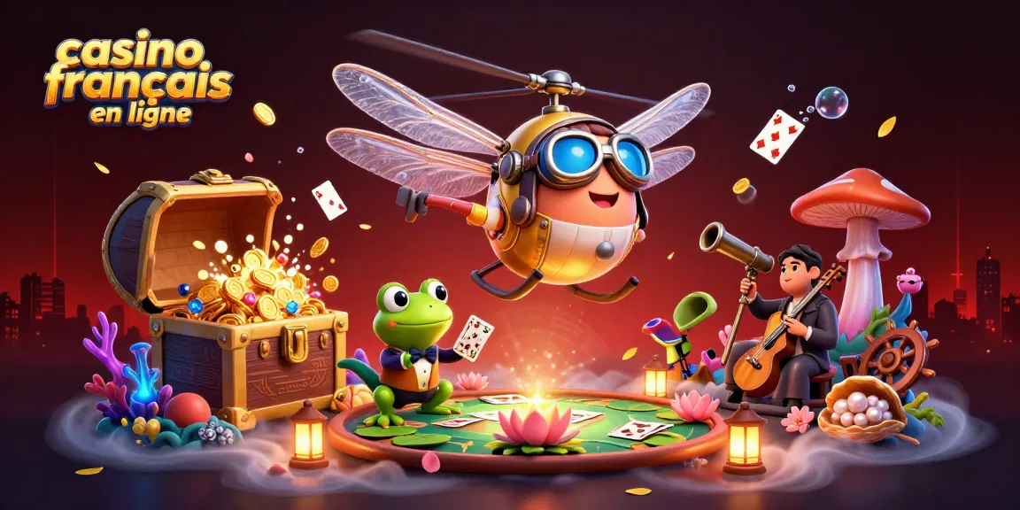Découvrez le casino français en ligne avec un dragon volant, un croupier grenouille, et des jeux vibrants sous-marins.
