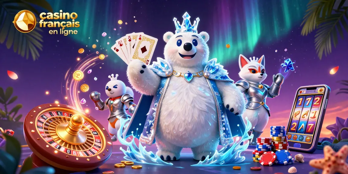 Jouez au casino français en ligne avec le roi polaire et le renard avant dans un univers fantastique.