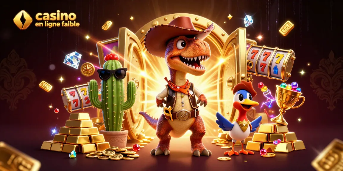 Découvrez une illustration 3D captivante autour du casino en ligne fiable, avec des personnages animés et des éléments de jeu.