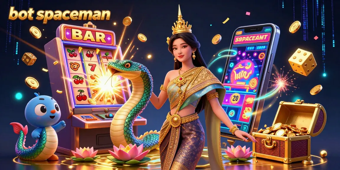 Engage with the bot spaceman slot game, showcasing vibrant graphics, jackpot excitement, and stunning characters.