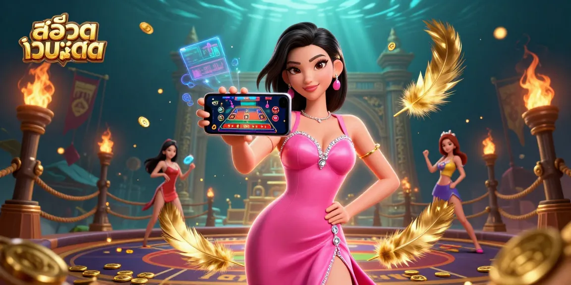 Experience สล็อตเว็บตรง with vibrant赌场 action, featuring a confident player engaged in a thrilling live dealer game.