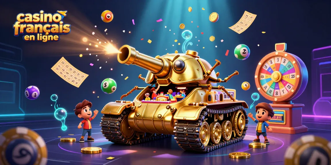Plonger dans l'univers du casino français en ligne avec un tank à scarabée doré révélant un mini-casino.