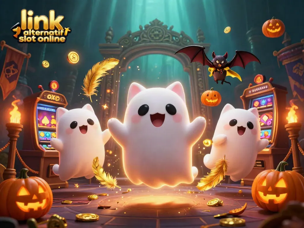 Menangkan hadiah dengan link alternatif slot online AYAM168 yang menampilkan kucing hantu dan vampir