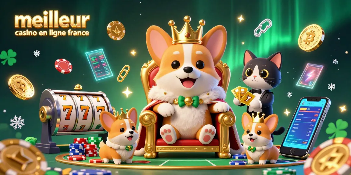 Découvrez les éléments captivants du meilleur casino en ligne France à travers une illustration 3D colorée et animée.