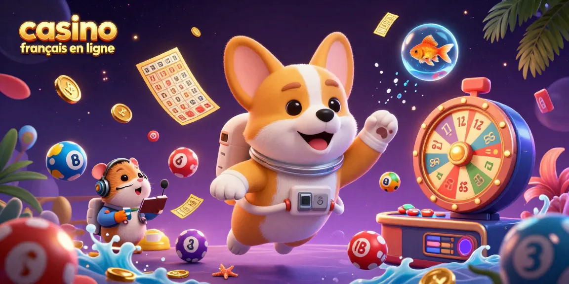 Profitez d'une expérience de casino français en ligne unique avec notre illustration captivante remplie d'éléments de jeu.