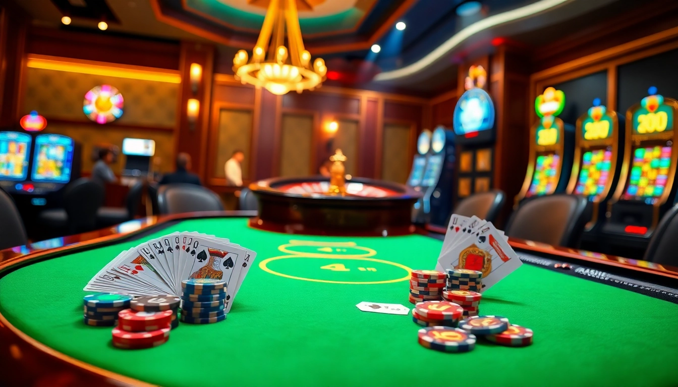 Vivez l'excitation du casino en ligne français avec des tables de jeu vibrantes et une atmosphère luxueuse.