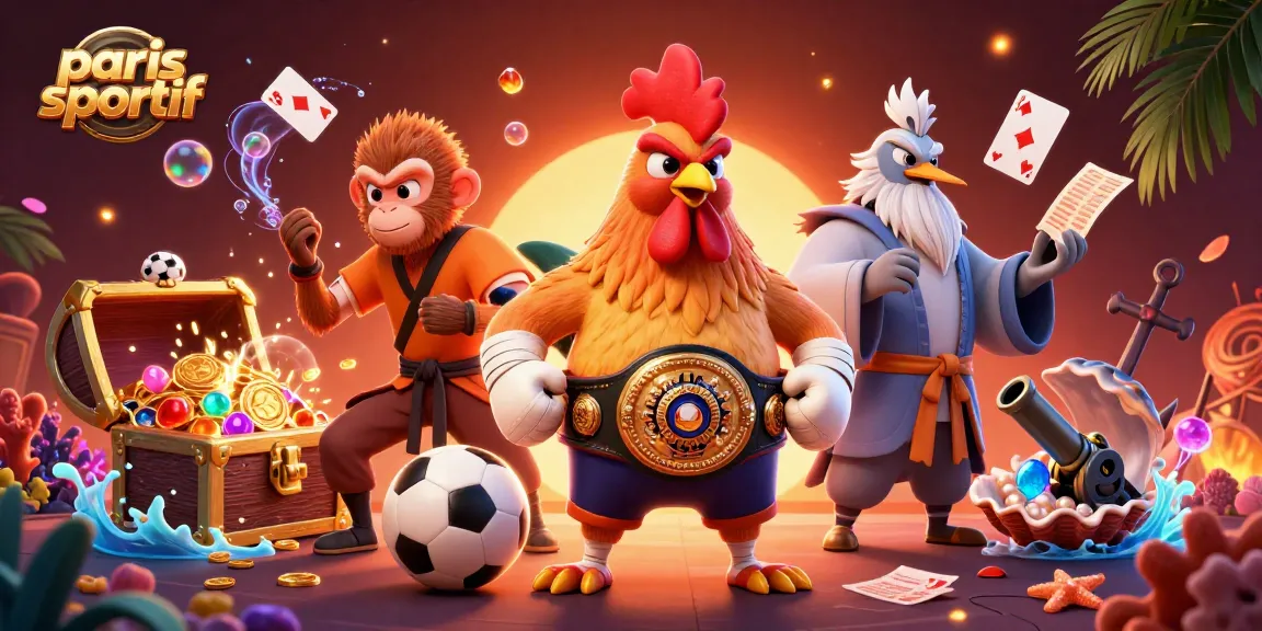 Le paris sportif captivant avec une illustration de combats de coqs et éléments de jeux.
