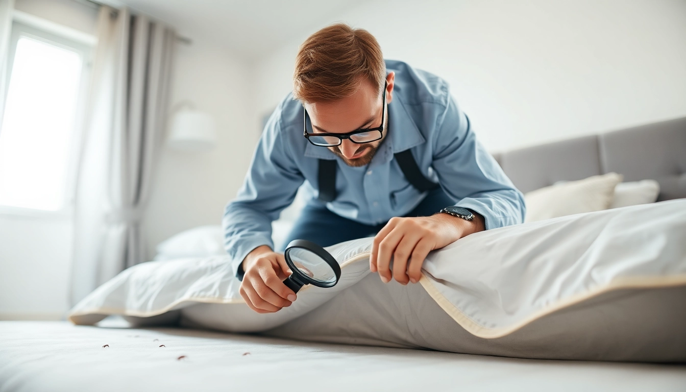 Evaluate bed bug company near me services with a professional pest control technician in action.