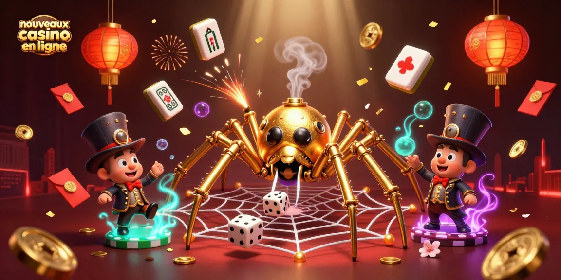 Capturant des dés perdants, cette illustration accrocheuse représente les nouveaux casinos en ligne avec des éléments de jeux variés.