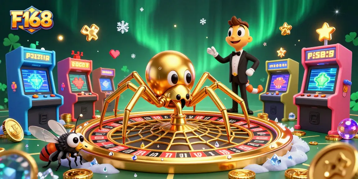 F168 players spin the roulette wheel while a centipede dealer orchestrates an exciting betting scene.