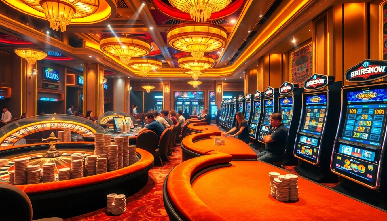Experience thrilling gameplay at 888new casino with vibrant tables and slot machines.