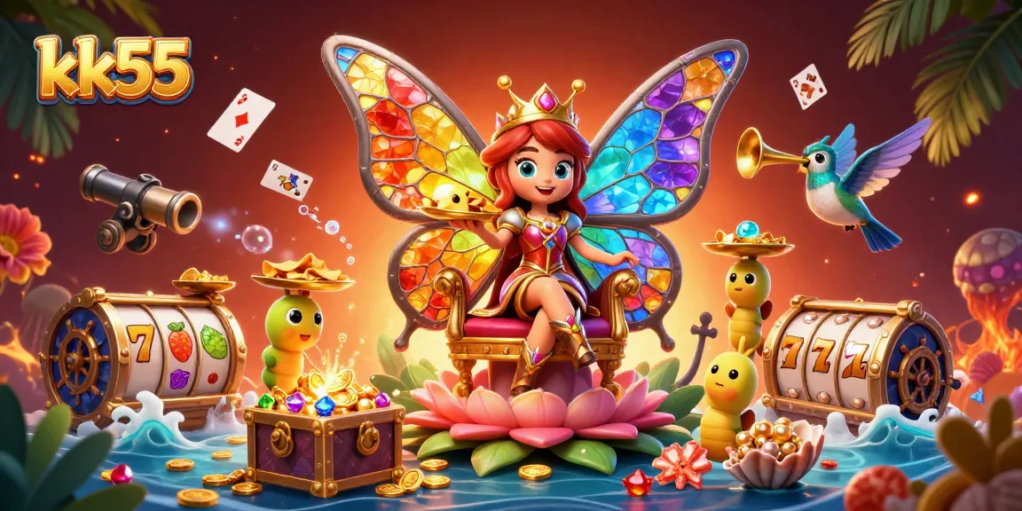 Engage with the vibrant world of kk55 casino games featuring colorful characters and captivating elements.