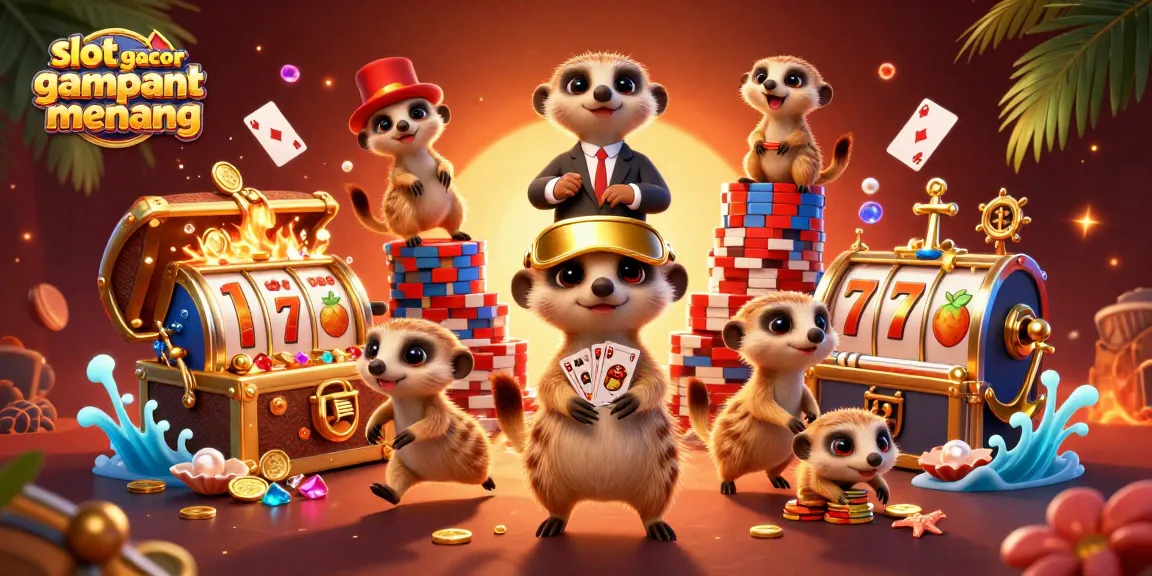 Melihat slot gacor yang gampang menang di sebuah kasino oleh koloni meerkat yang lucu dan kreatif.
