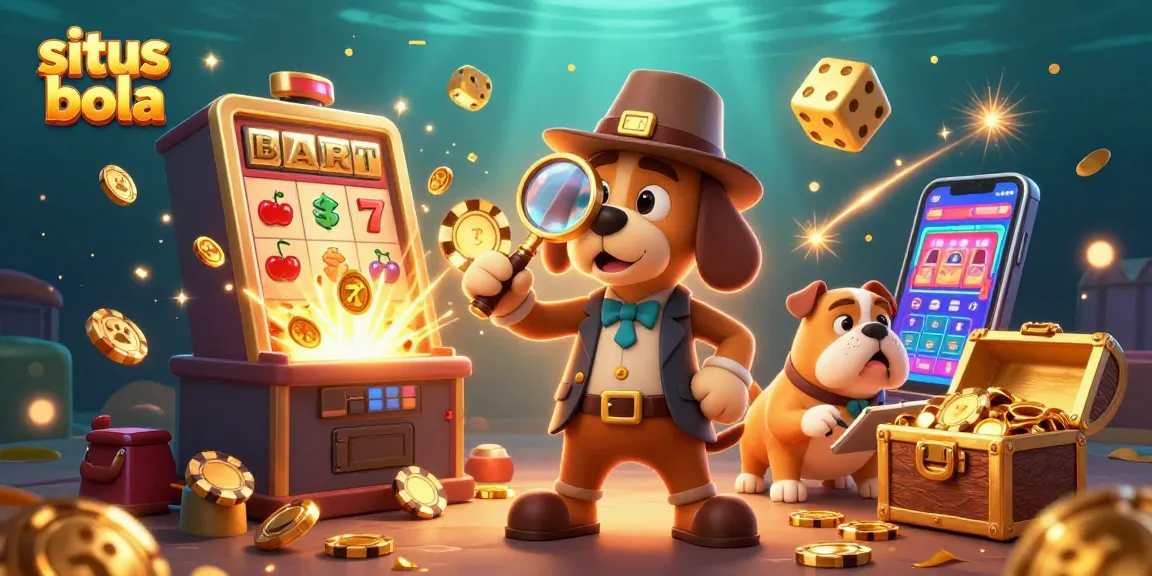 Engage with situs bola as a 3D detective duo discovers treasure clues in a vibrant casino scene.