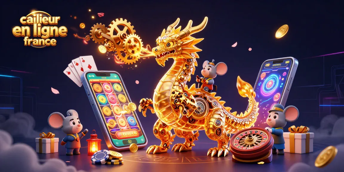 Découvrez le meilleur casino en ligne France avec un dragon et un ingénieur de souris en action.