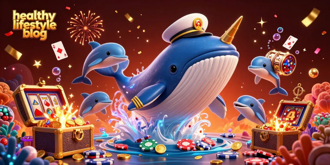 Engage with our healthy lifestyle blog showcasing exciting casino elements underwater with a whale and narwhal.
